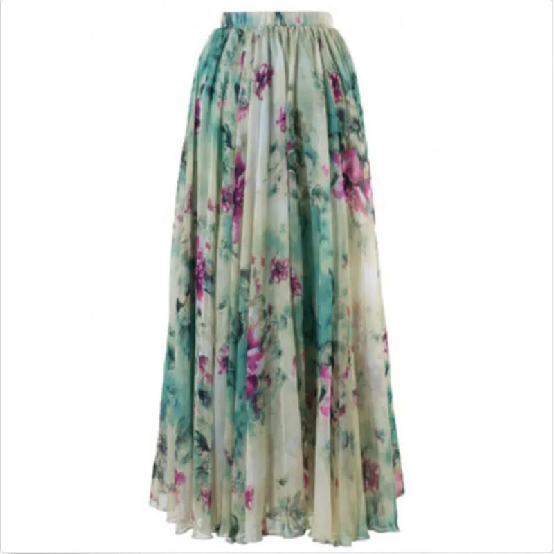 

Women Fashion Sexy Skirts BOHO Womens Floral Jersey Gypsy Long Maxi Full Skirt Summer Beach Sun Skirts