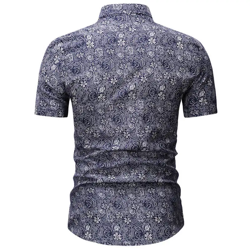 2019 الرجال قميص الصيف نمط النخيل شجرة طباعة الشاطئ قميص هاواي صيفي الرجال عارضة قصيرة الأكمام قميص هاواي قميص أوم 3XL 23 اللون