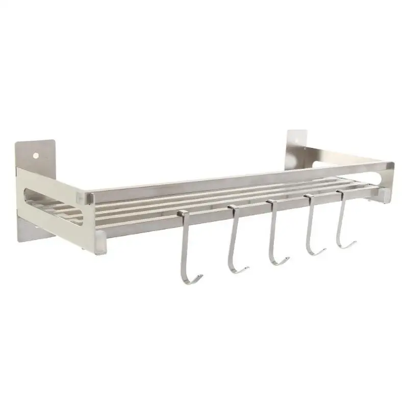 

Stainless Steel DIY Kitchen Cookware Hanger Shelf Bathroom Storage Holder