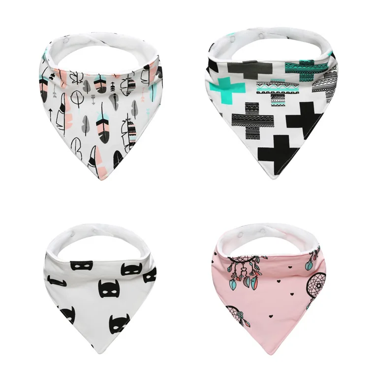 Laleben 2019 Baby Triangle Scarf Double Mouthwash Scarf 4 Pieces A Set Baby Stuff for Newborns Unisex Fashion Baby Burp Cloths