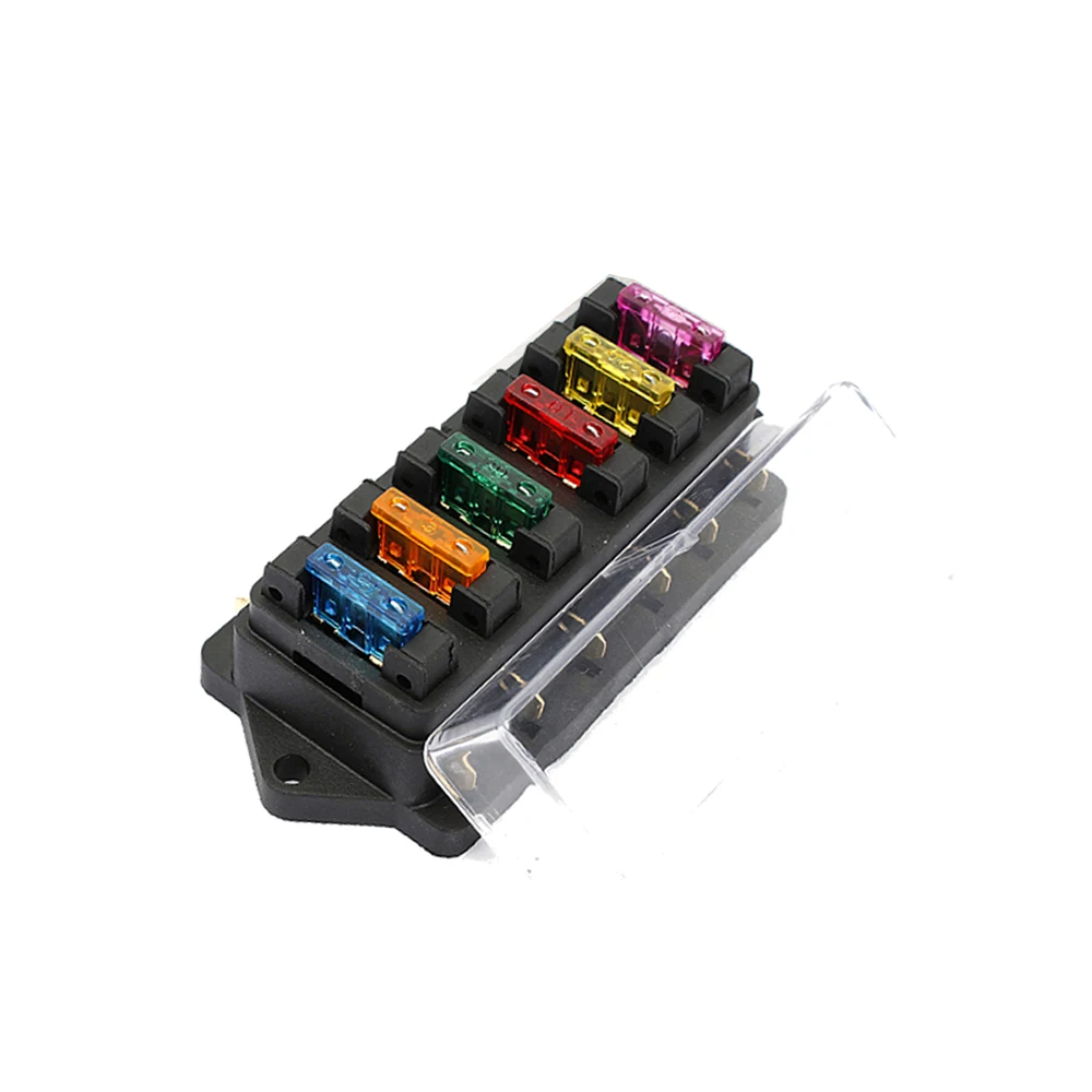 6 Way Fuse Holder Box Car Vehicle Circuit Blade Fuse Box Block With ATO Block Auto Car Accessories