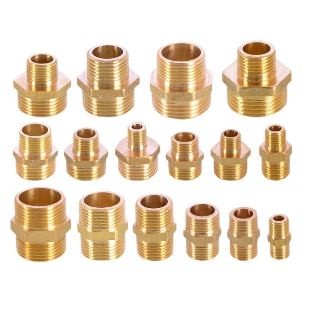 

Brass Pipe Hex Nipple Fitting Coupler Connector Quick Adapter 1/8" 1/4" 3/8" 1/2" 3/4" 1" BSP Male Thread Water Oil Gas Fuel