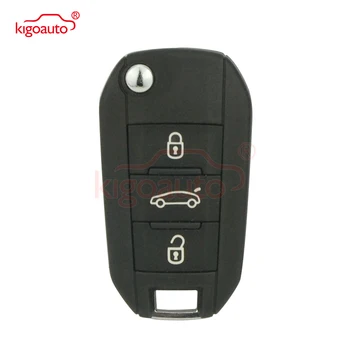 

Kigoauto 5FA010 OEM flip key remote 3 button 433Mhz PCF7941 ID46 chip for Citroen C4 Cactus Part numbers:1612121480 / 1612121380