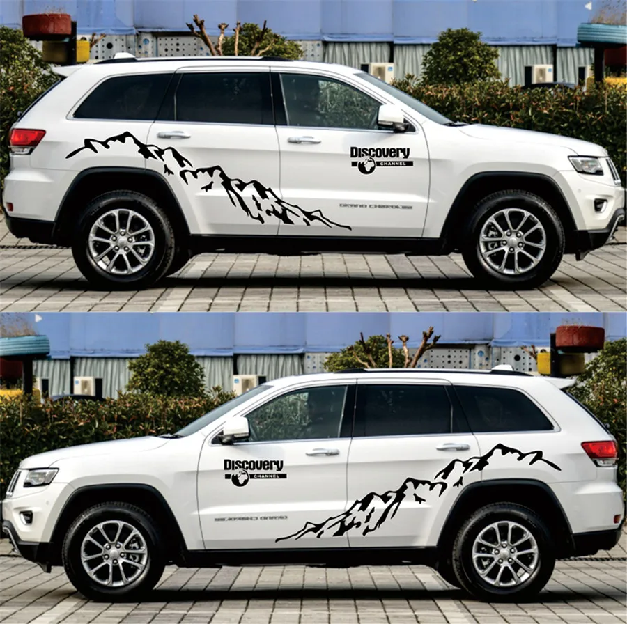 Новый Черный Горный стиль автомобиля двери бокового декора стикер Авто тела s