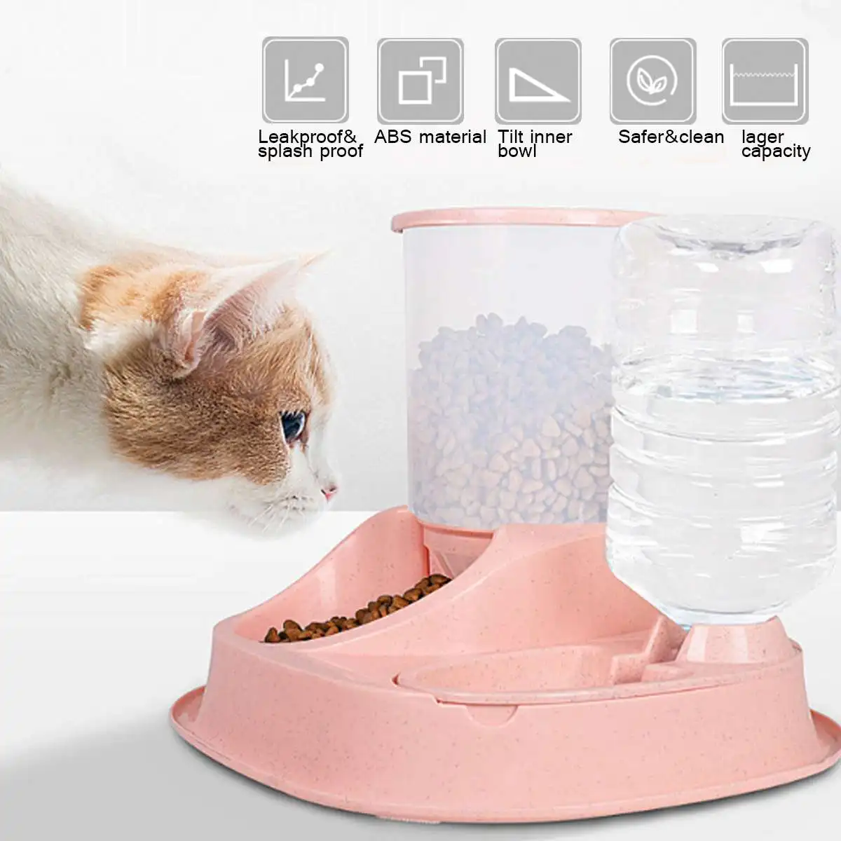 

4+2.5L Dog Automatic Feeders for Cat Feeding Bowls Dog Water Dispenser Fountain Bottle For Cat Bowl Feeding And Drinking