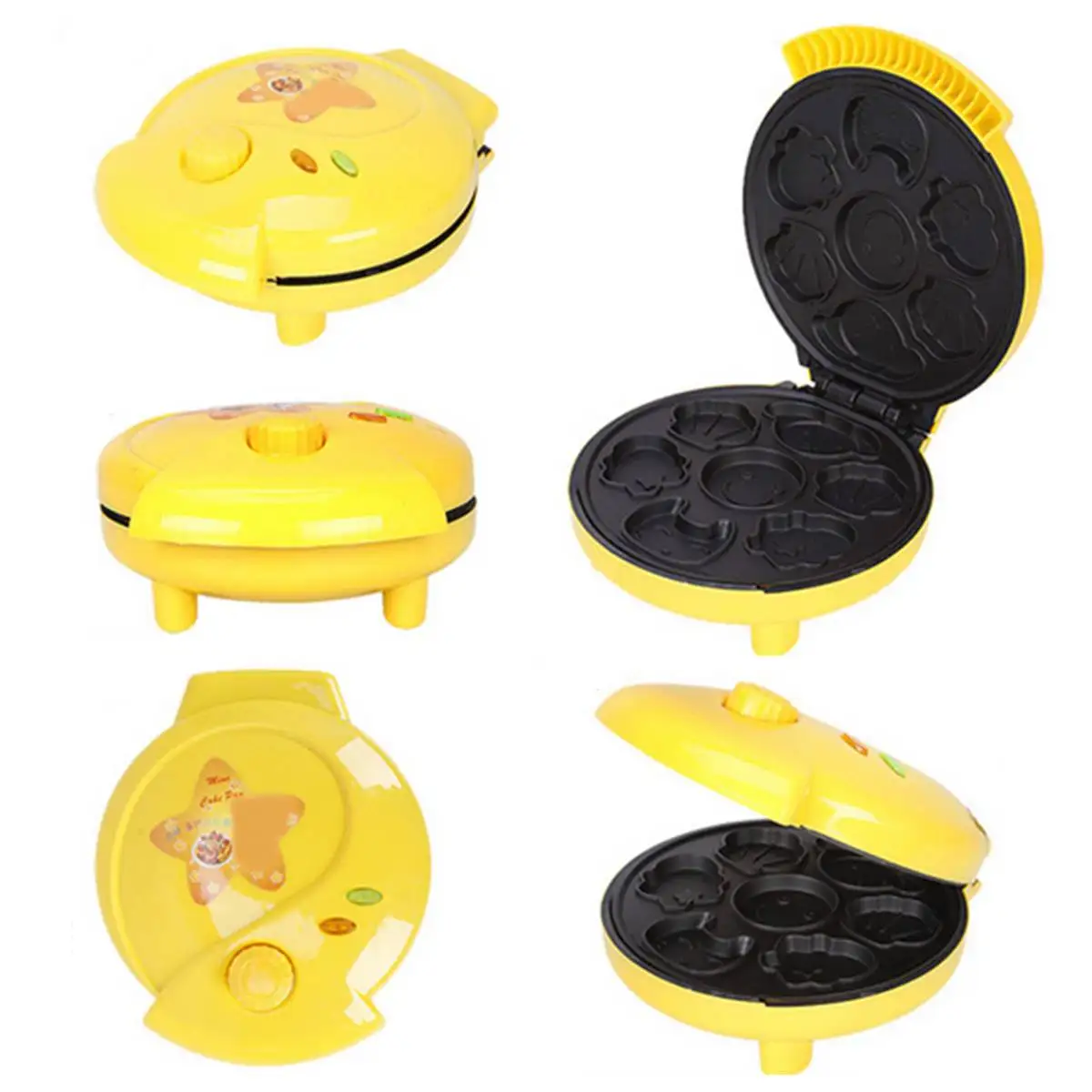 

1000W 220V Electric Non-Stick Cake Machine Baking Snack Maker Multifunctional Household Double-sided Heating Breakfast Machine