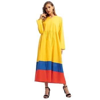 

Women's Autumn And Winter Muslim Robes Women's Middle Eastern Clothes Islamic Large Size Dress