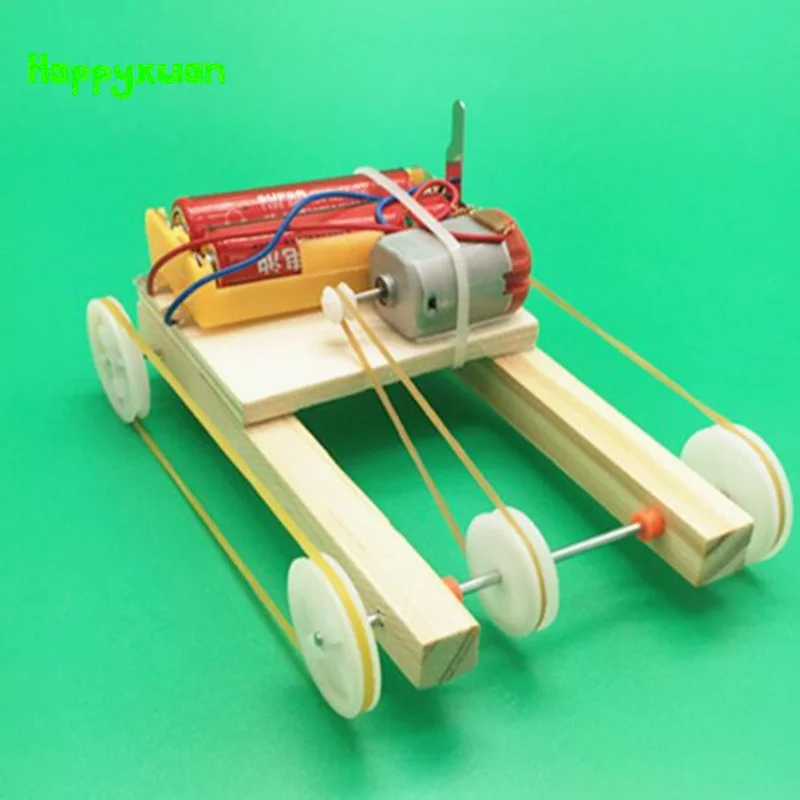 Happyxuan Fun DIY четырехколесный ремень шестерни модель автомобиля изобретения