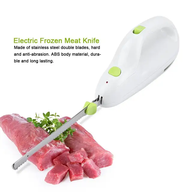 Image result for Kitchen Electric Frozen Meat Knife Saw 220-240V EU Automatic Kitchen Meat Bread Turkey Knives Serrated Cleaver Cutting Tools