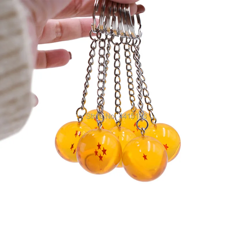 7 styles Anime Dragonball Z Key Chain 7 Stars Dragon ball PVC Action Figure Doll Model Toy Keychain Christmas Gift For Children