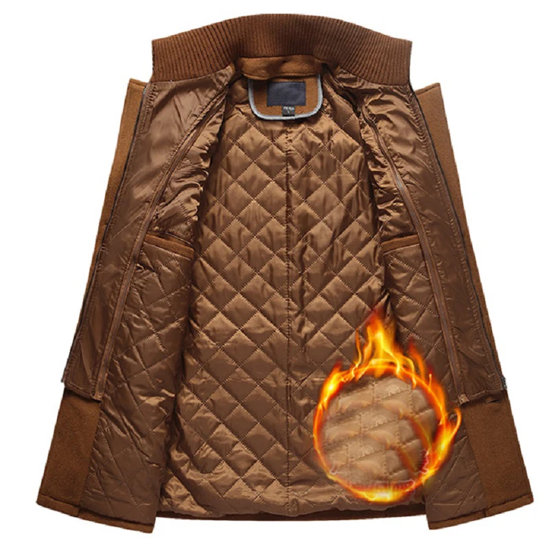 Ветровка Зимняя шерстяная куртка мужская повседневная приталенная теплая верхняя одежда официальная осенняя куртка пальто Мужское пальто плюс размер 5XL высокое качество