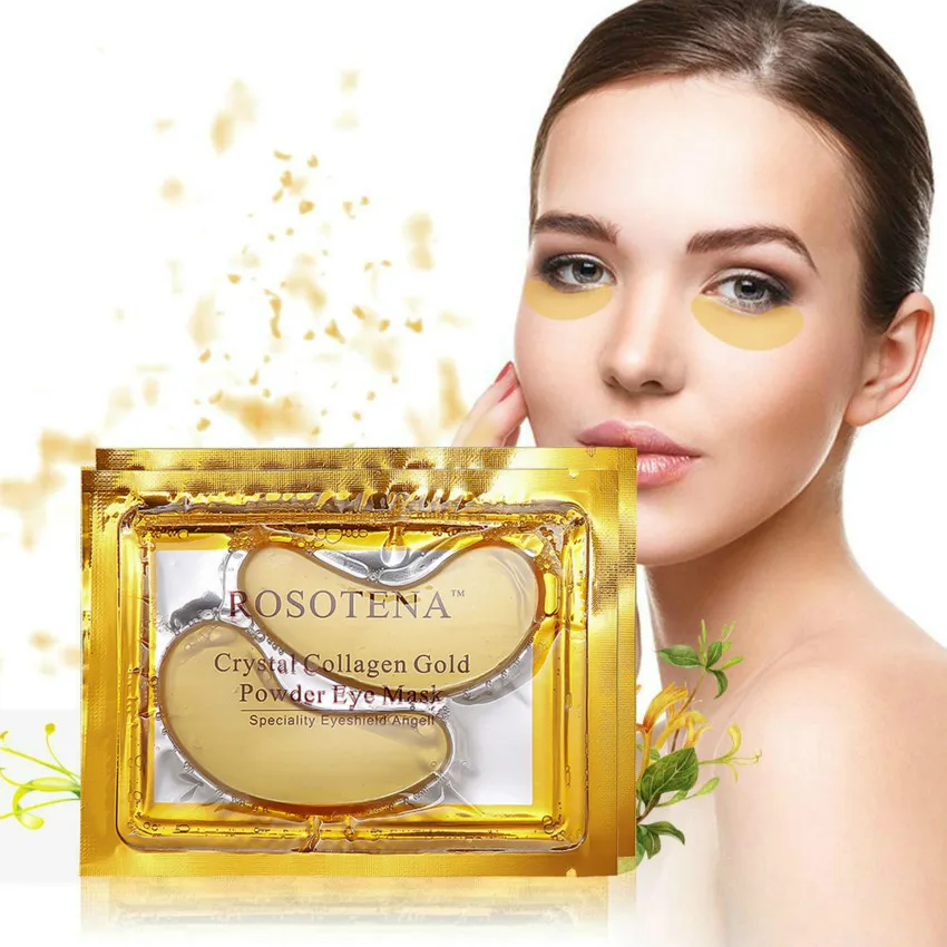 

24k Gold Collagen Crystal Eye Mask Crystal Eye Patches Dark Circles Moisturizing Anti Aging 5 Pair 10 Pair