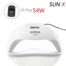 54 Вт УФ-гель быстросохнущая Светодиодный лампа все типы кожи адаптер гель, гель, строитель гели сроки Сушилка для ногтей Инструменты