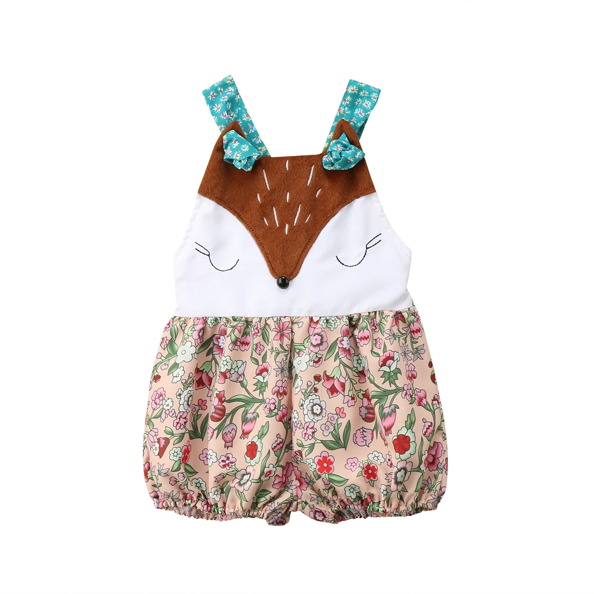 

Pudcoco Sweet Infant Baby Girl Sleeveless Short Romper Print Romper Jumpsuit Outfits Cartton Sunsuit 3-18 M