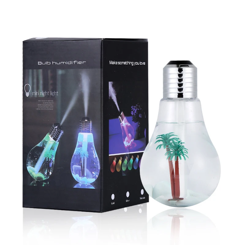 

Creative LED Bulb Nanometer Humidifier USB Night Light Quiet Hydrator Mini Led Aromatherapy Lamp Atomizer for Home Office Decor