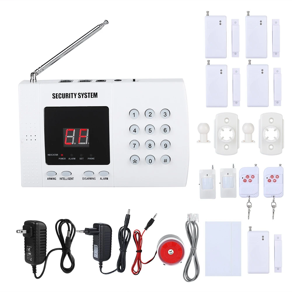 

433MHz Wireless Auto Dialer Smoke Sensor Home Intruder Burglar Alarm Security System on sale