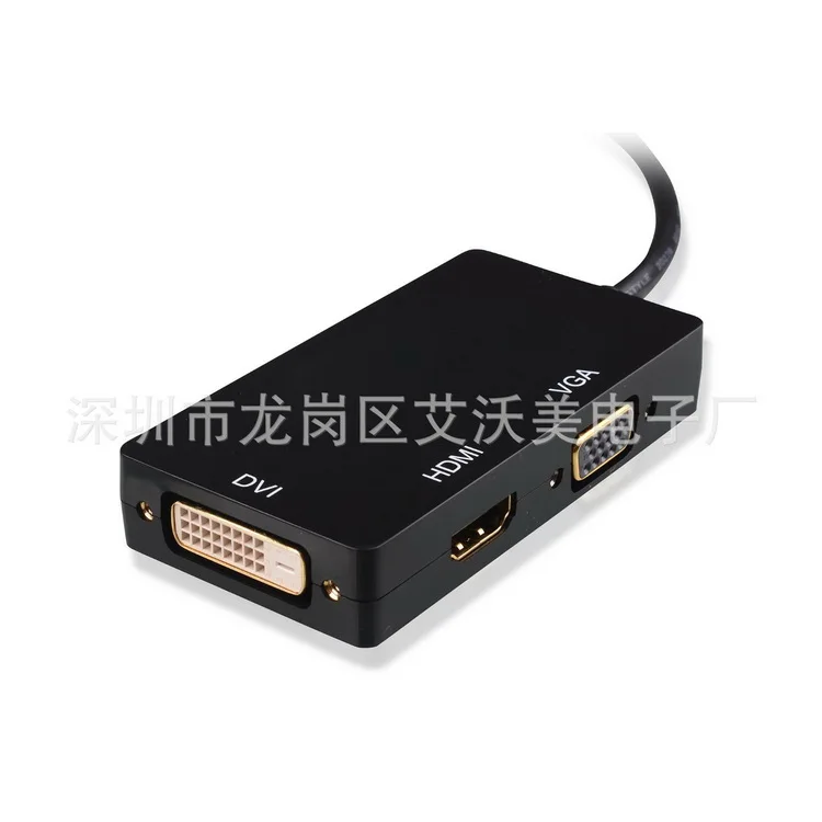 Через dhl или ems 100 шт Displayport DP папа к HDMI VGA DVI Женский адаптер конвертер кабель для Apple