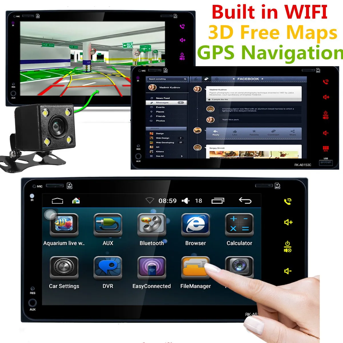 

HD Dual-core 2 Din Android 6.0 Universal Car Radio Double Car DVD Player GPS Navigation In Dash Car DVD FM/AM bluetooth Player