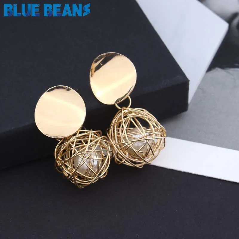 

Women earring sjewelry long korean fashion bohemian boho yellow statement gold crystal dangle opal acrylic heart natstud earring