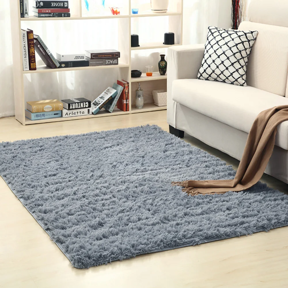 Rectangular Sofa Bedside Carpet Anti Slip Floor Mat Soft Comfortable