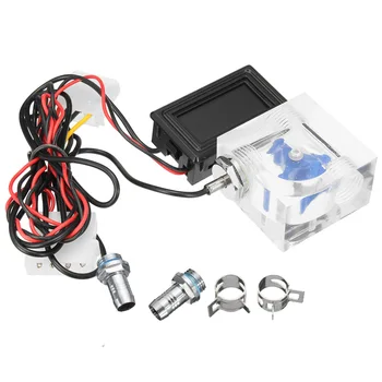 

LED Thermometer 3 Way Flow Meter For Water Cooling Liquid Cooler System & 2 Barbs