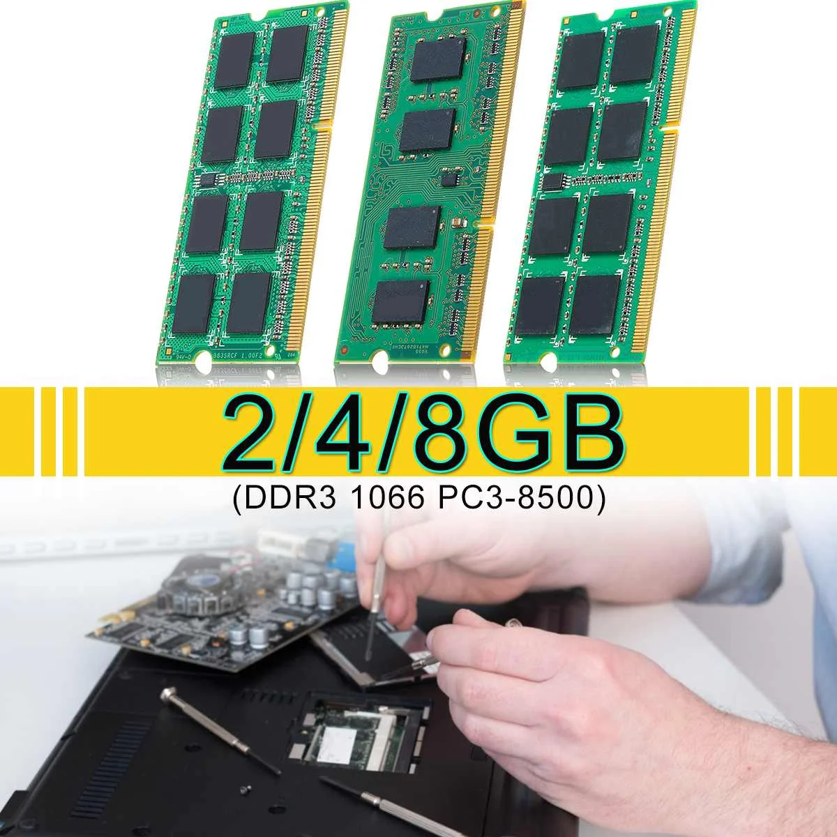 Память для ноутбука 2 ГБ 4 8 оперативной памяти DDR3 1066 PC3 8500 1 5 в контактов