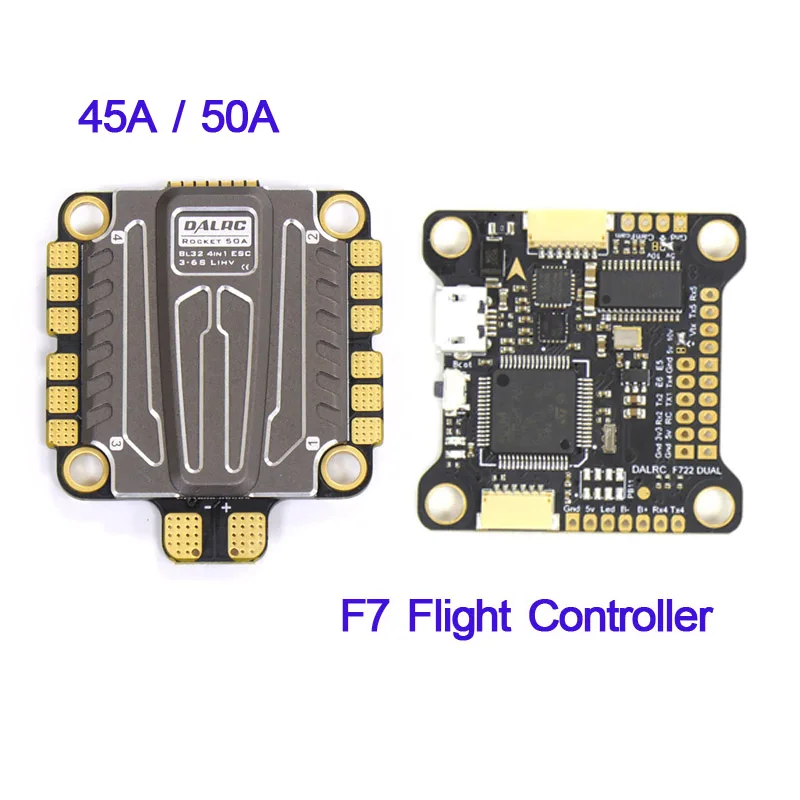 30,5*30,5 мм DALRC ракеты 50A/45A 3-6 S Blheli_32 DSHOT1200 готовы 4 в 1 ESC и F722 двойной STM32F722RGT6 F7 Полет контроллер Набор