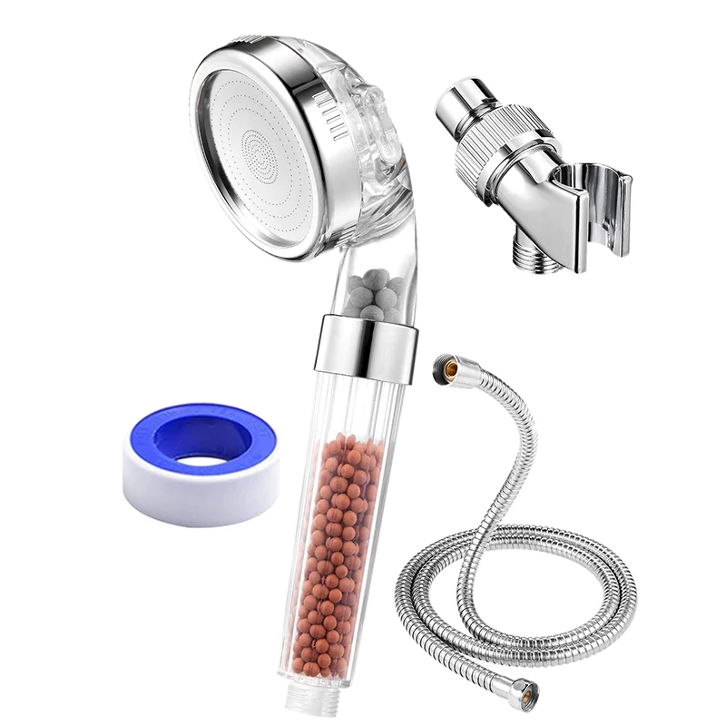 

Ionic Shower Head With Replacement Hose And Holder,High Pressure & Water Saving Showerhead For Best Shower Experience,Anion En