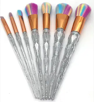 

Acrylic Diamond Shape Makeup Brush Set Powder Blusher Eyeshadow
