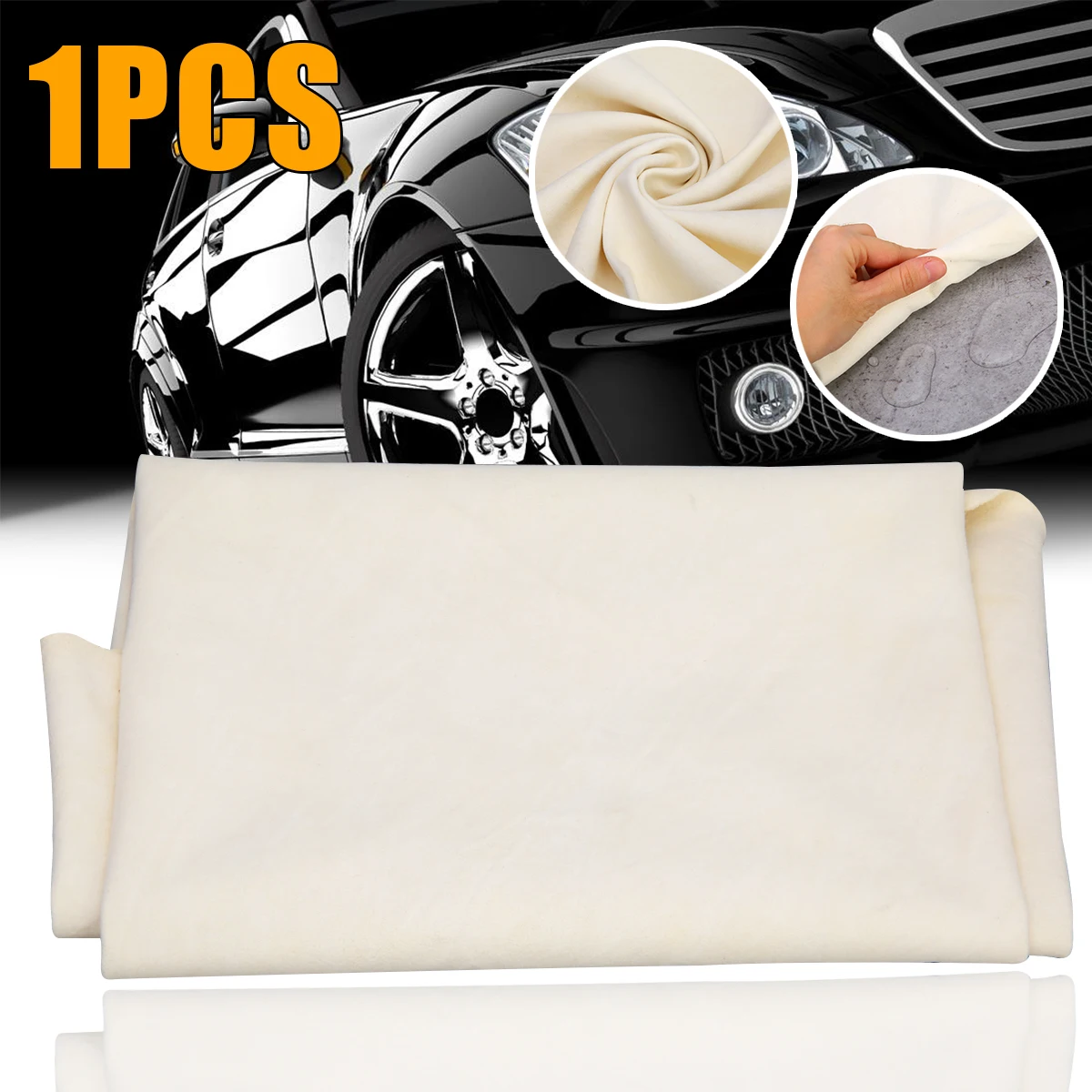 

Natural Chamois Suede Leather Car Cleaning Washing Absorbent Cloth Towel Car Cleaning Wash Clean Cloth