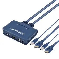 2 порта USB HDMI коммутатор KVM клавиатура мышь HDMI коммутатор и кабель двойной дисплей Кронштейн для столешницы переключатель контроллер