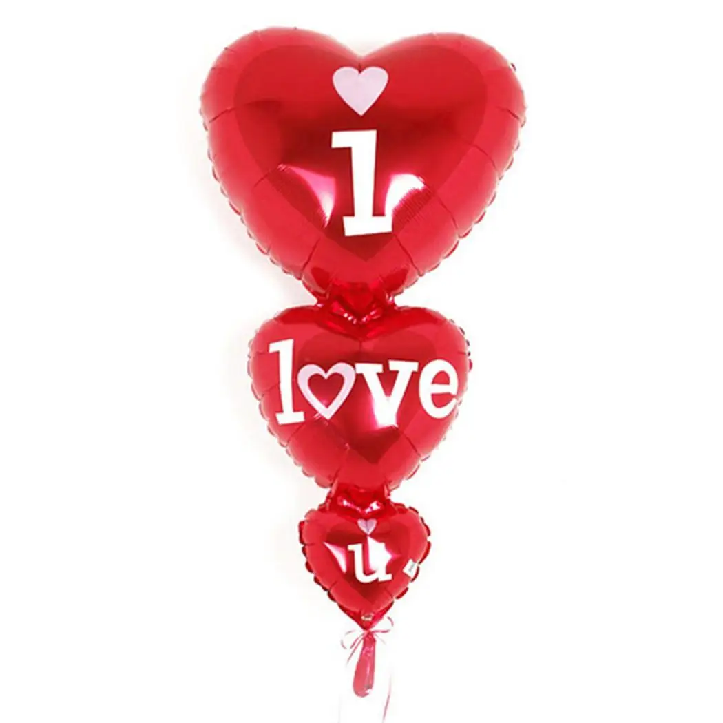 

Heart-Shaped Letter Pattern Red Party Wedding Balloon Aluminum Foil Balloon Party Decoration 93cm/36.6inch