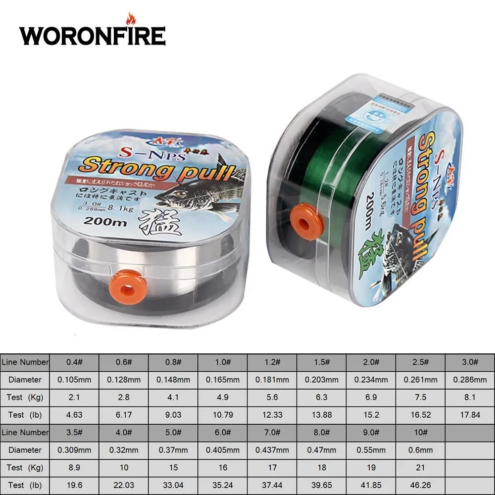 200m Fluorocarbon Coating Fishing Line 0.4#-10# White Green Brown Wear Resistant Stretchable Sinking Carbon Fishing Line 200m Fluorocarbon Coating Fishing Line 0.4#-10# White Green Brown Wear Resistant Stretchable Sinking Carbon Fishing Line