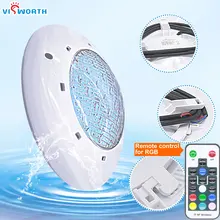 Lámpara de 24 y 36W sumergible nocturna de Luz LED R GB para piscina, luz LED de colores subacuática para exteriores, CC/CA 12V, mando a distancia, iluminación exterior, luz de piscina impermeable IP68, Par56