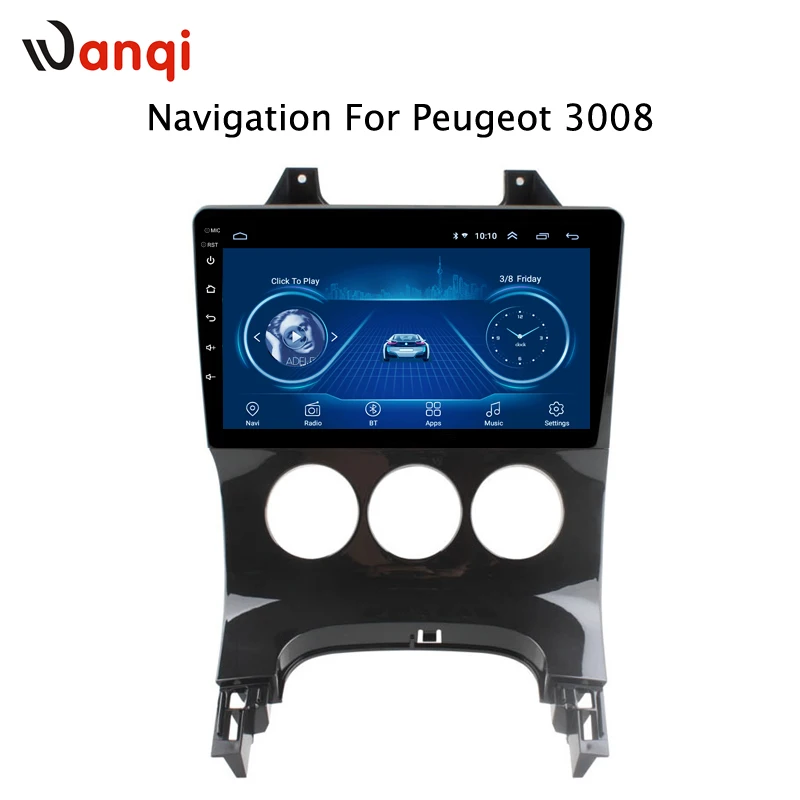 Дешево 9 дюймов Android 8,1 font b gps b font навигация автомобильный dvd плеер для peugeot 3008 2009 2010 2015 с Bluetooth WiFi