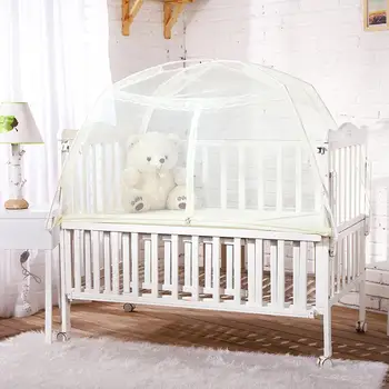 

Baby Cradle Bed Mesh Mosquito Nets 2018 Foldable Summer Baby Arched Mosquitos Nets Portable Crib Netting For Infant Baby Cradle