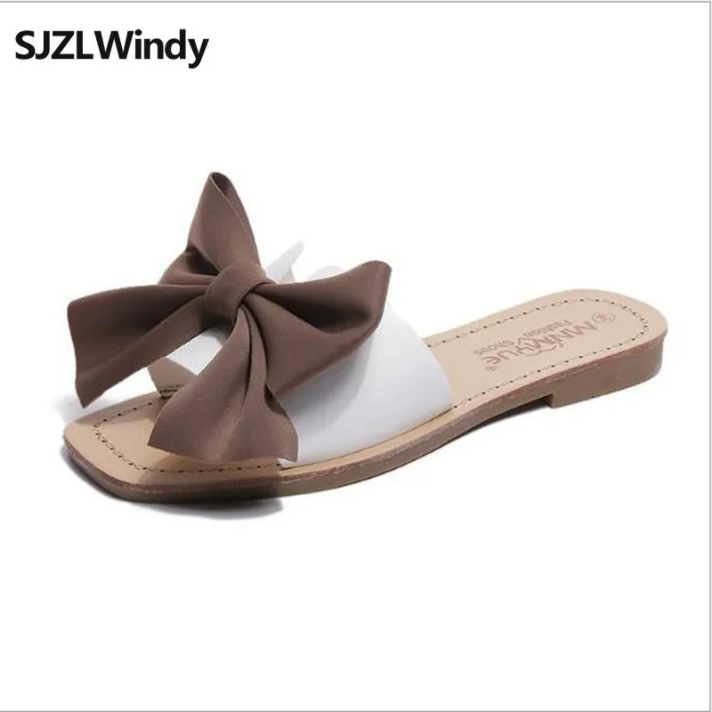 

New Women's Bow Summer Sandals Slippers Indoor Outdoor Slippers Fashion slippers Beach Shoes Mediterranean fashionable sandals
