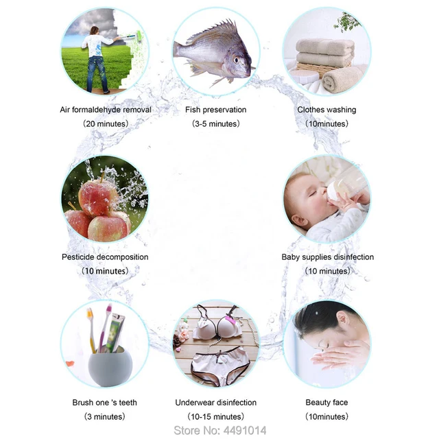 LCD Timer Portable 300mg Fruit Ozonator Ozone Generator Water Purifier Ozone Diffuser ND-304MG 6