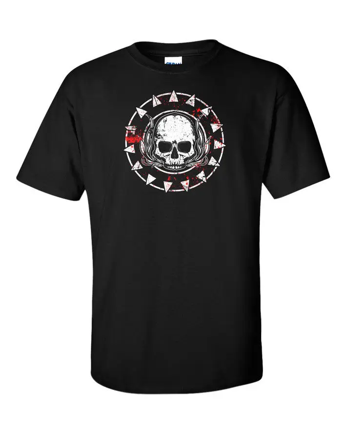 

Skull T-Shirt Angels Demons Mexican Goth Rock Tattoo Gothic Death Metal Evil Tee