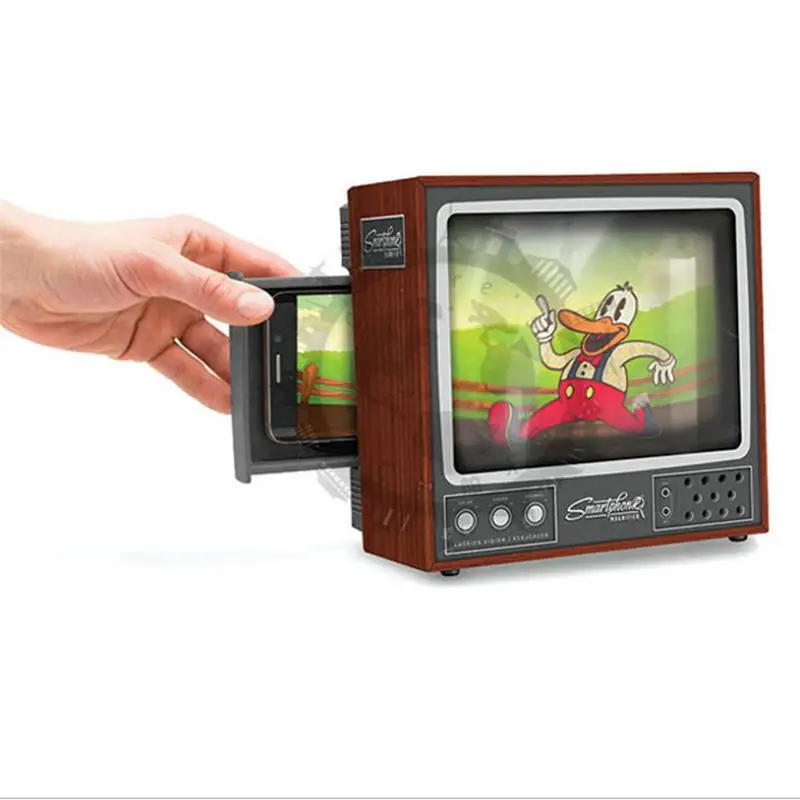 TV Screen Amplifiers Eye Protection DIY Folding Cardboard Retro TV Mobile Phone Screen Amplifier Projection Accessories