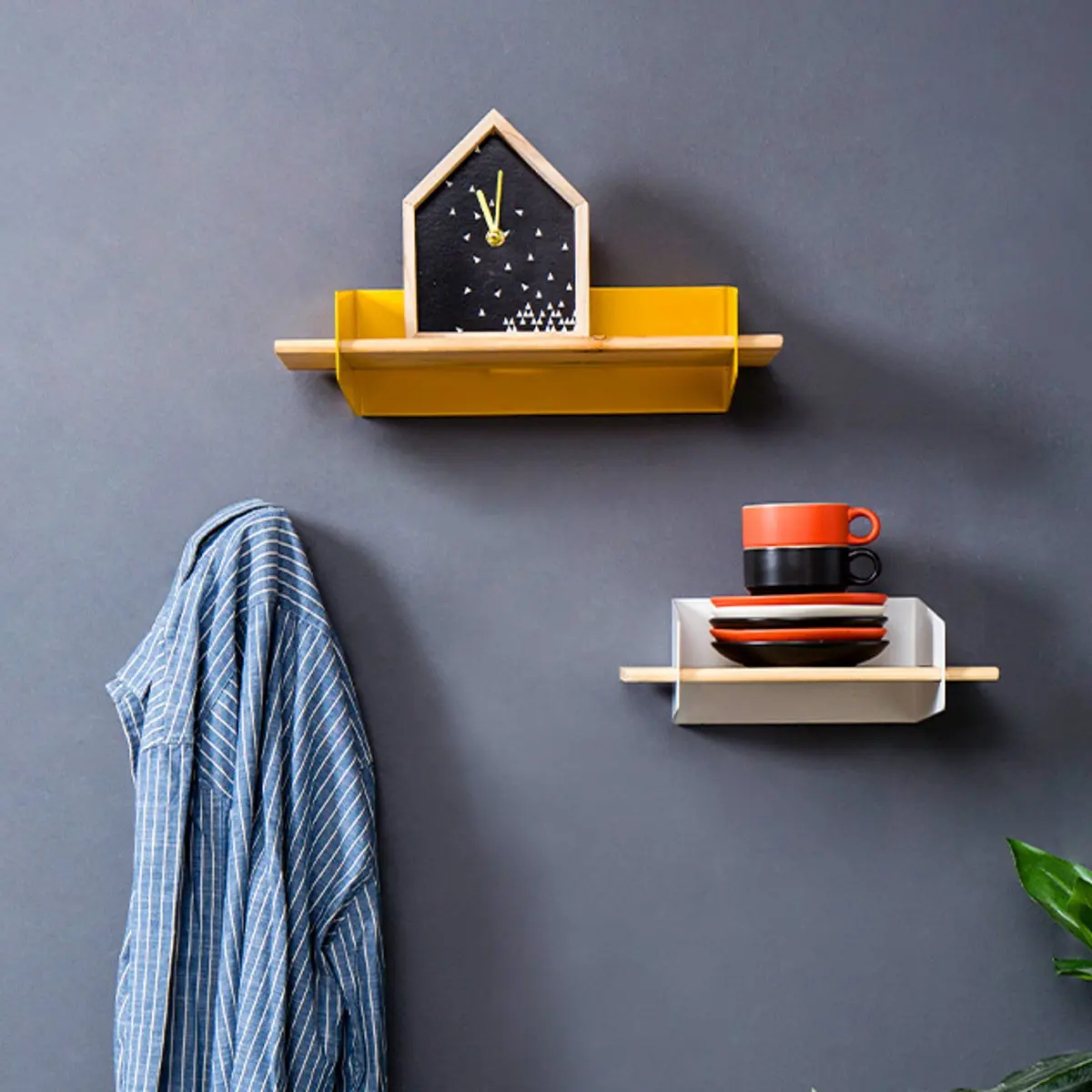  30X15X10cm Wooden Wall Shelf Wall Mounted Storage Rack Organization Bedroom Kitchen Home Decor Room - 32948900760