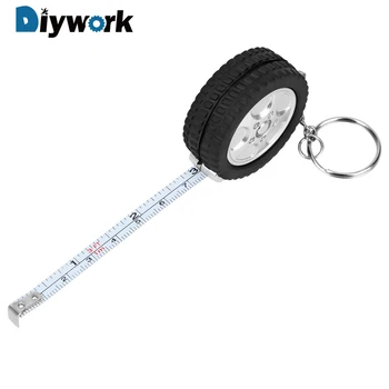 

DIYWORK Mini Retractable Tape Keychain Ruler Tape Measure 1m Centimeter/Feet Sewing Tool Tire Shape for Travel Camping