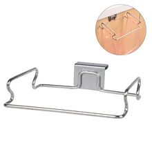 2 предмета Нержавеющая сталь над дверью Полотенца бар Многофункциональный Полотенца вешалка над полка для шкафа для Кухня Приспособления