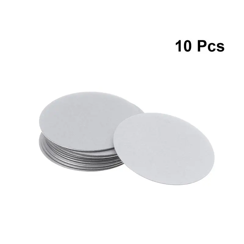 4cm 5/10Pcs Adhesive Metal Plate Silver Mounting Kits Stickers