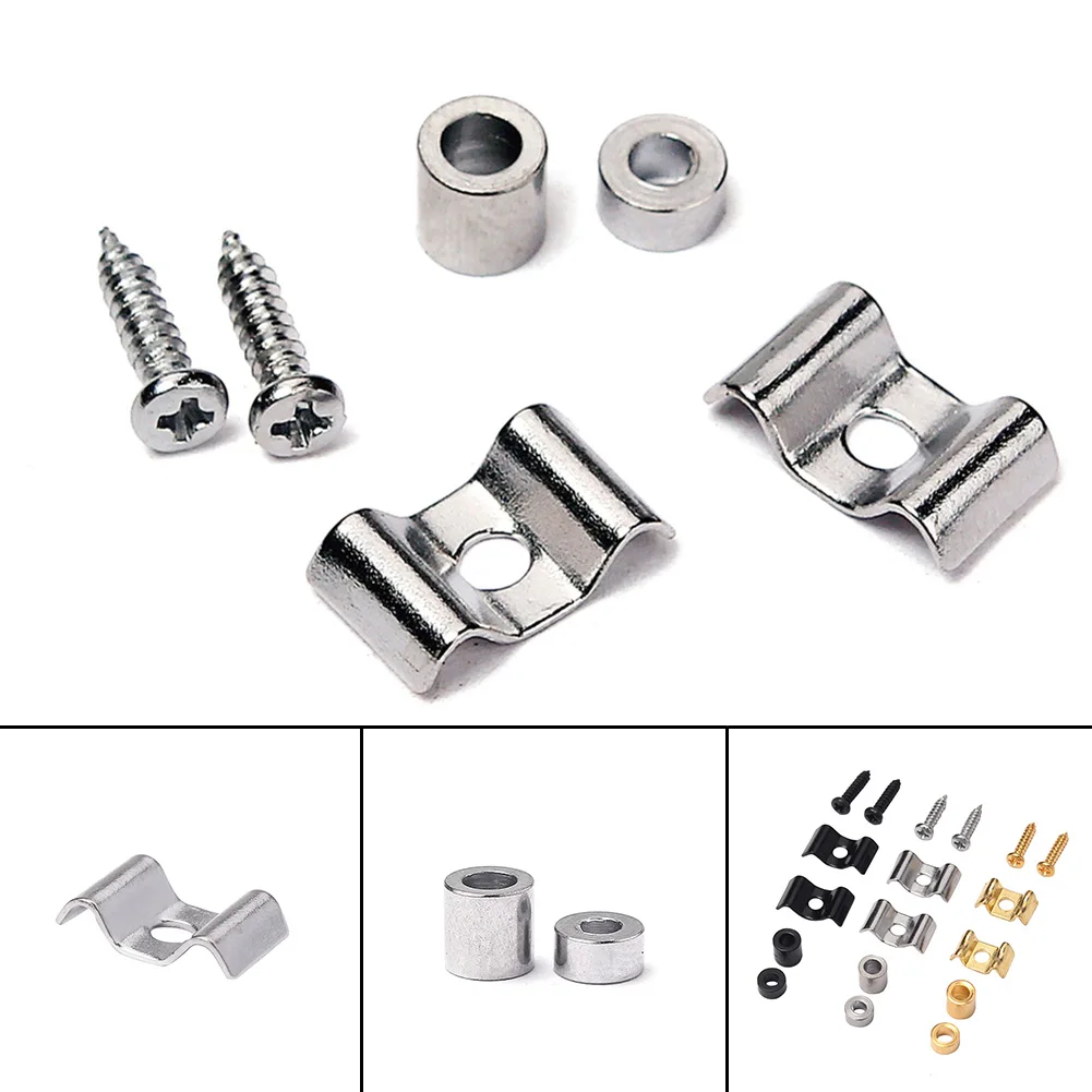 

1 set Electric Guitar Strings Retainer Metal String Tree Guide Retainer for Guitar Bass Replacement Parts