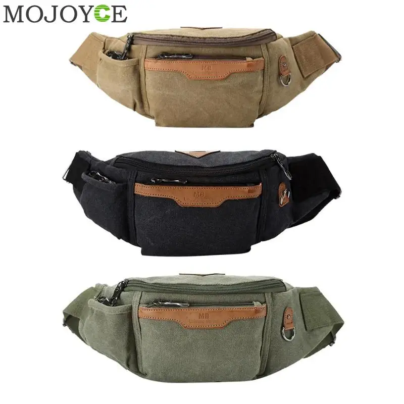 

Fashion Men Messenger Bag Canvas Waist Fanny Chest Packs Shoulder Bags Gift 2018 New Casual Design Waist bags Bolso Mujer