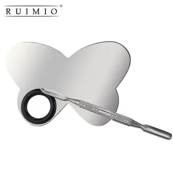 

RUIMIO Stainless Steel Fashion Women Butterfly Shape cosmetic Makeup Palette Spatula Makeup Nail-Art Manicure Artist Tool