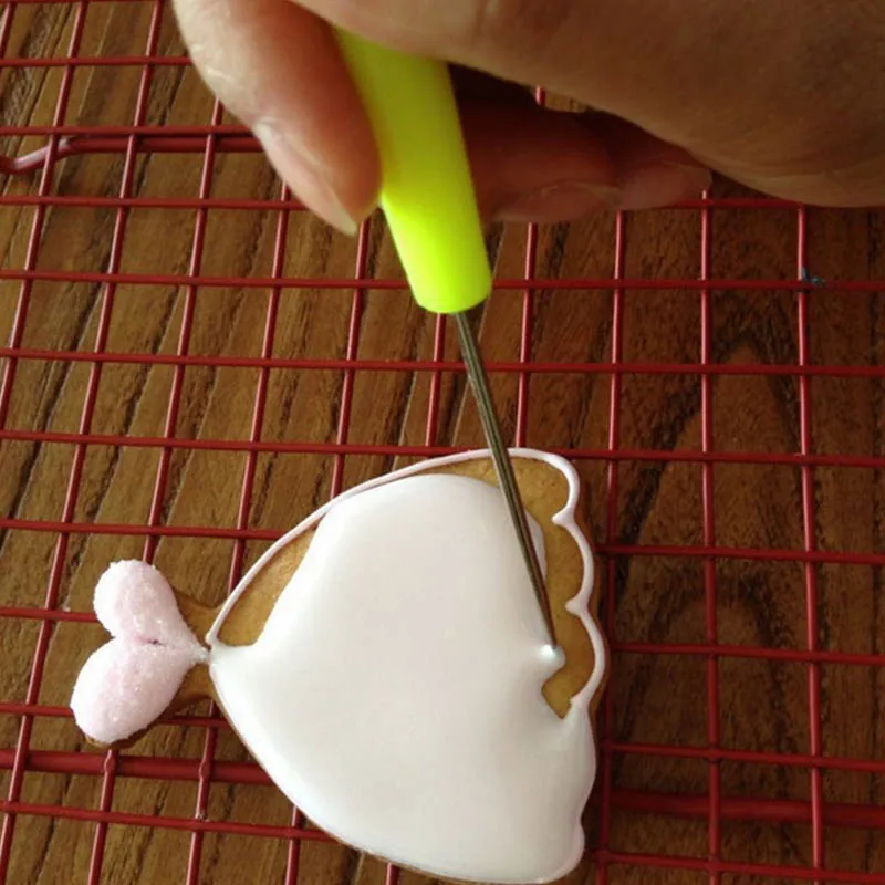 

Stainless Steel Cookies Vent Needle Bakeware Stir Needle Scribing Modeling cake Biscuits Exhaust Needle kitchen accessories 1pcs