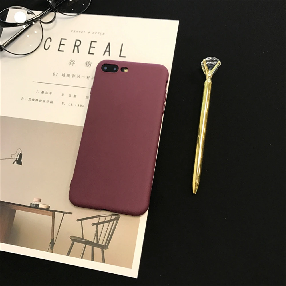Силиконовые чехлы для телефонов IPhone 6 6s 7 8 Plus матовый мягкий чехол 5 5s SE X XR XS MAX
