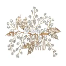 1 шт. гребень для волос Кристалл Нежный ручной работы вставленный жемчужный гребень аксессуар для волос свадебный головной убор для церемония банкета Вечерние